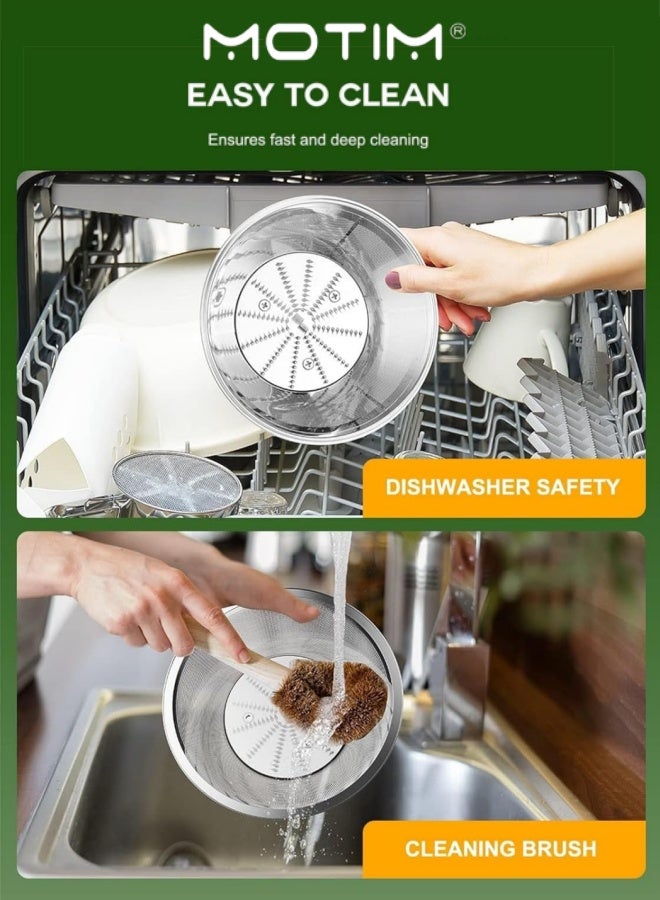 Motim Juicer Machine 800W Centrifugal Juicer Extractor With Juice Cup For Fruit and Vegetable JuicingSilver - Image 2