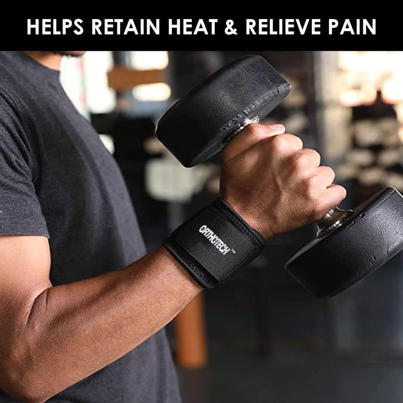 Orthotech Neoprene Wrist Support (Black) - Image 4