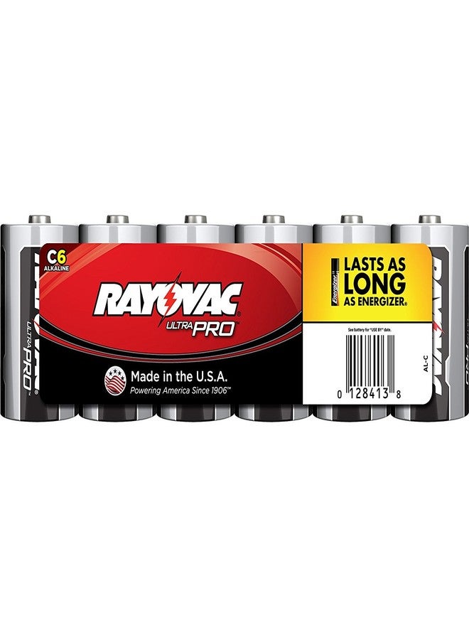 Rayovac C Batteries, Ultra Pro C Cell Batteries Alkaline, 6 Count - Image 1
