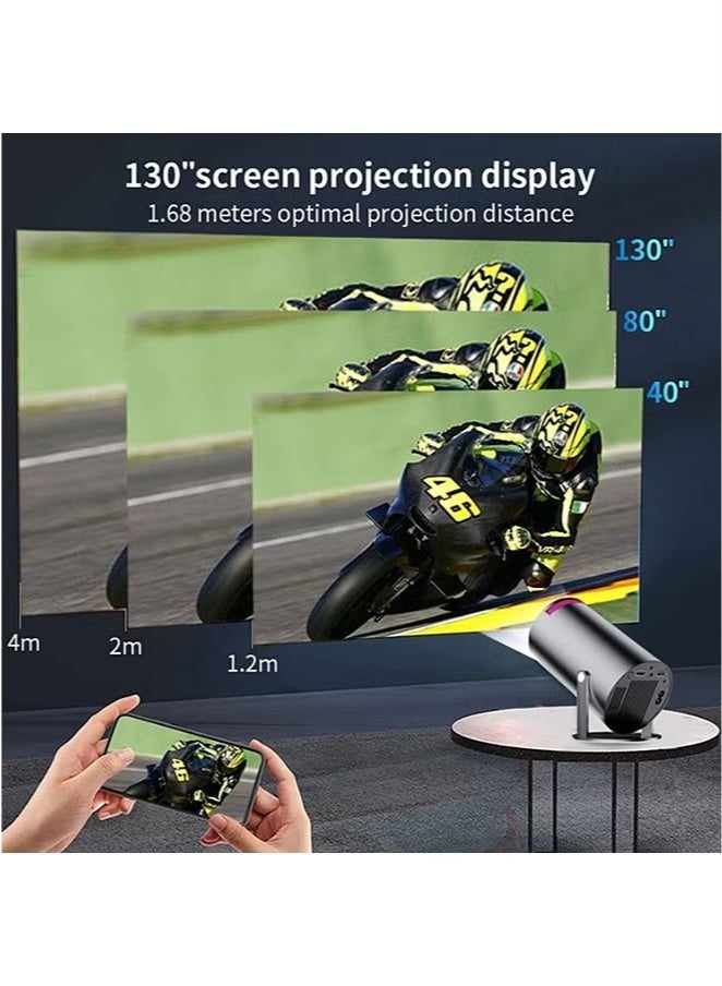 Beauenty Rotatable Mini Projector - Support 4K - Smart Projector with 5G Dual-band Wifi and Bluetooth 5.0 - Mobile Home Theater - Compatible With Android/iOS/Windows/TV Stick/HDMI/USB. - Image 4