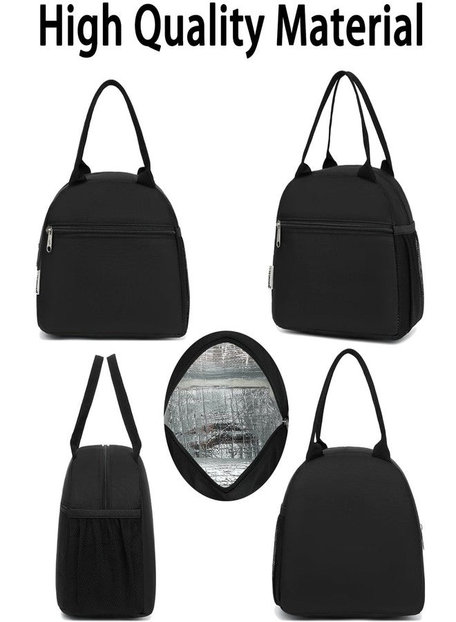GYEUKHAM Lunch Bag Women, Lunch Box for Adult Men Kids Girls, Small Cute Lunchbox Tote Large Capacity Insulated Lunch Container Cooler for Work School Picnic Travel, Black - Image 5