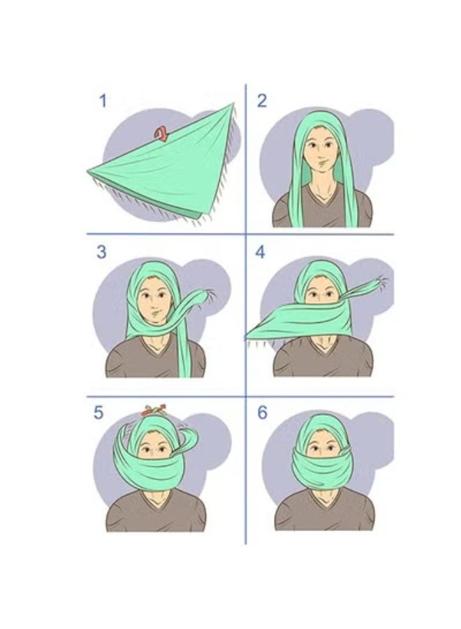 Arabian Muslim Headscarf – Unisex Adult Shemagh Keffiyeh Traditional & Fashion Scarf - Image 4