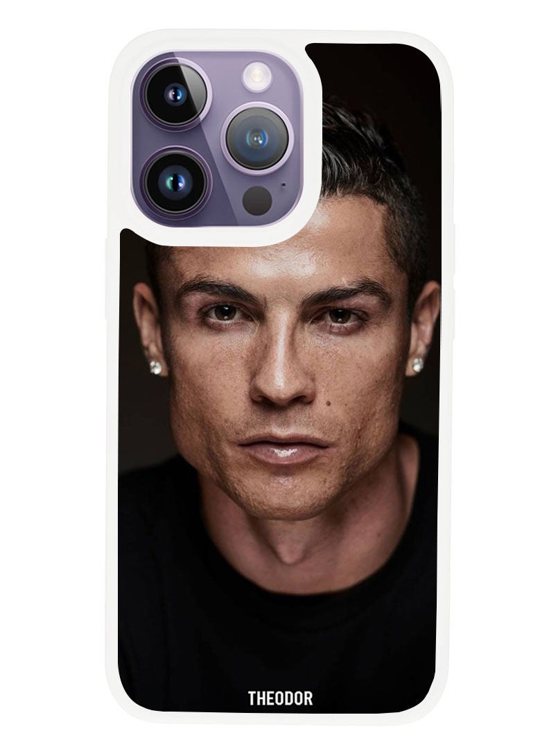 Theodor Protective Case Anti Scratch Shock Proof Cover For APPLE IPHONE 14 PRO MAX Ronaldo (2) (White Bumper) - Image 1