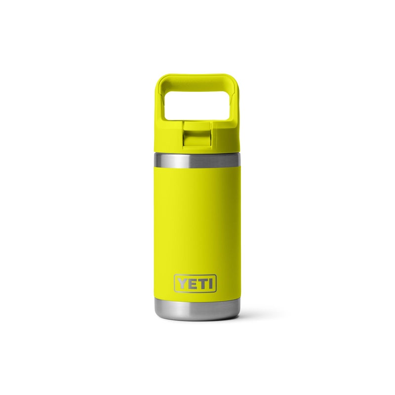 YETI Rambler Jr. 12 oz Kids Bottle, with Straw Cap, Firefly Yellow - Image 1