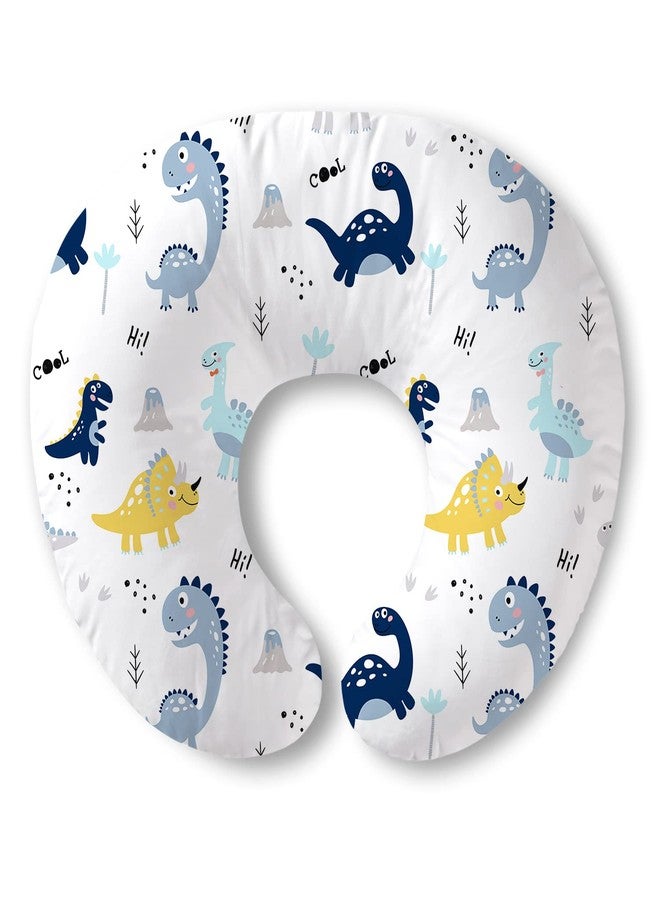 Plushii Nursing Pillow,Breastfeeding Pillows for Mom Baby Boys and Girls,Ultra Soft Snug Nursing Pillows for Breastfeeding & Bottle Feeding, Propping Baby,Tummy Time,Baby Sitting Support,Blue Dinosaur - Image 1