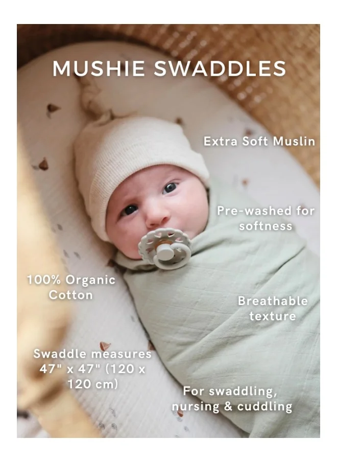mushie Swaddle Blush