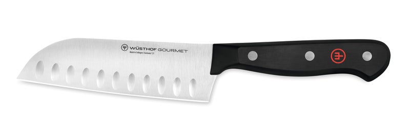 WÃ¼sthof WÜSTHOF Gourmet 5" Hollow Edge Santoku Knife, Black - Image 4