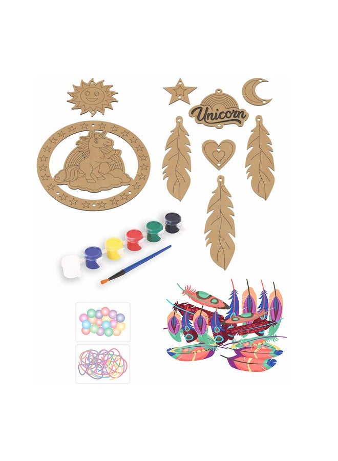 راتاناز مجموعة اصنع بنفسك مصيدة أحلامك على شكل يونيكورن من RATNA للأطفال من عمر 5 سنوات فما فوق - Image 3