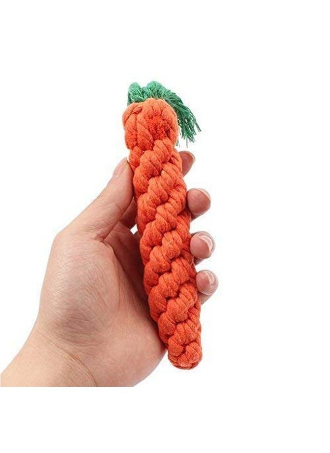 Generic - Ultra Durable Carrot Rope Dog Toy + Dog Hard Spike Red Ball For Dogs (Combo Of 2 Toys) - Image 1