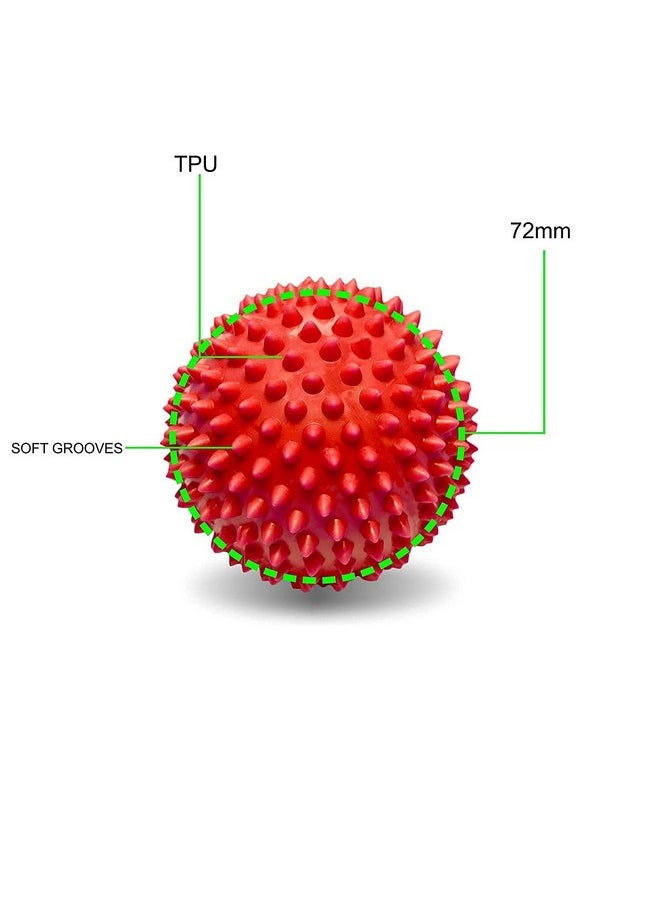 Generic - Ultra Durable Carrot Rope Dog Toy + Dog Hard Spike Red Ball For Dogs (Combo Of 2 Toys) - Image 1