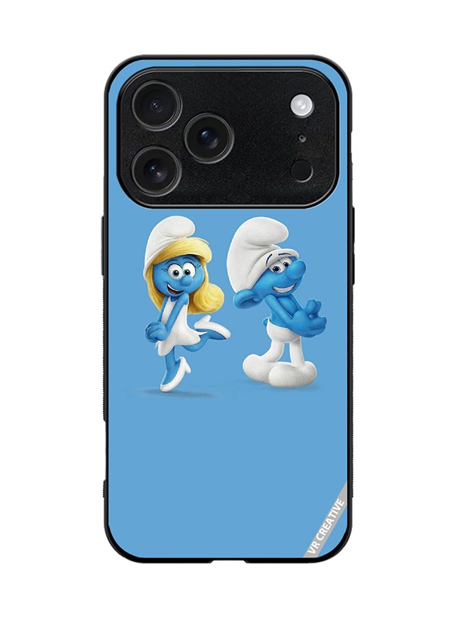 Protective Case Cover For Apple iPhone 17 Pro The Smurfs Design Multicolour