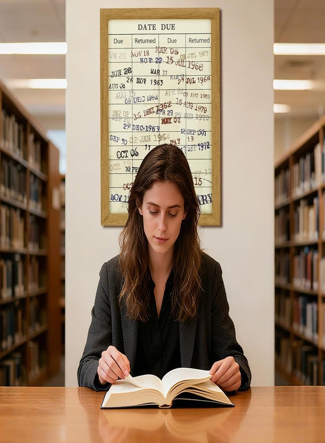 ملصق جداري عتيق مقاس 12 × 16 بوصة، بطاقة مكتبة، تاريخ استحقاق المكتبة، ملصق كتاب، هدايا عيد الميلاد ذات الطابع الأدبي، ملصقات لمحبي الكتب، هدايا لنادي الكتاب، تعليق على الحائط، مؤطر، هدية لمحبي الكتب لتزيين غرفة المكتبة - Image 2