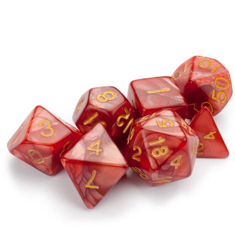 Wiz Dice Series II - Polyhedral Dice Set for Tabletop RPG Adventure Games with a Dice Bag - DND Dice Set, Suitable for Dungeons and Dragons, MTG and Dice Games Alike - Dragon Scales - 7 ct - Image 2