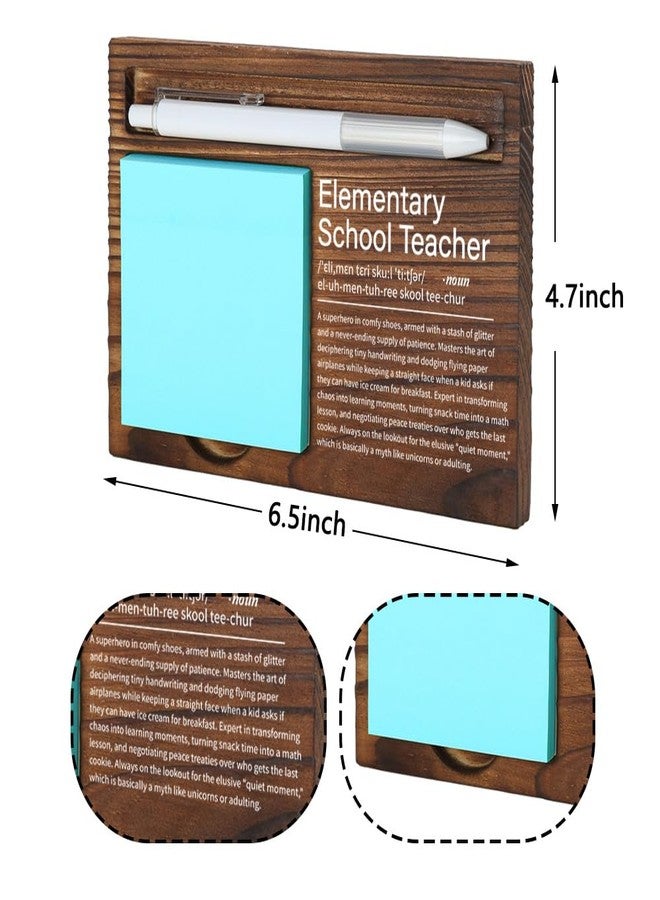 VYNWPDFLI Elementary School Teacher Gift, Funny & Inspirational Desk Organizer, Wooden Sticky Note Holder,LQQ83 - Image 5
