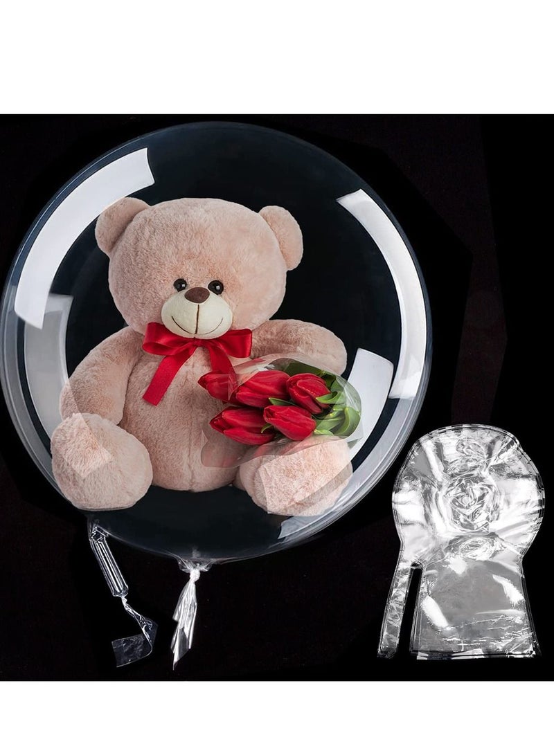 12 Pieces Bobo Balloons, Transparent Bubble Balloon for Stuffing, Praty Balloons Clean Valentine's Day Wedding Birthday Party Decorations (26 Inch)