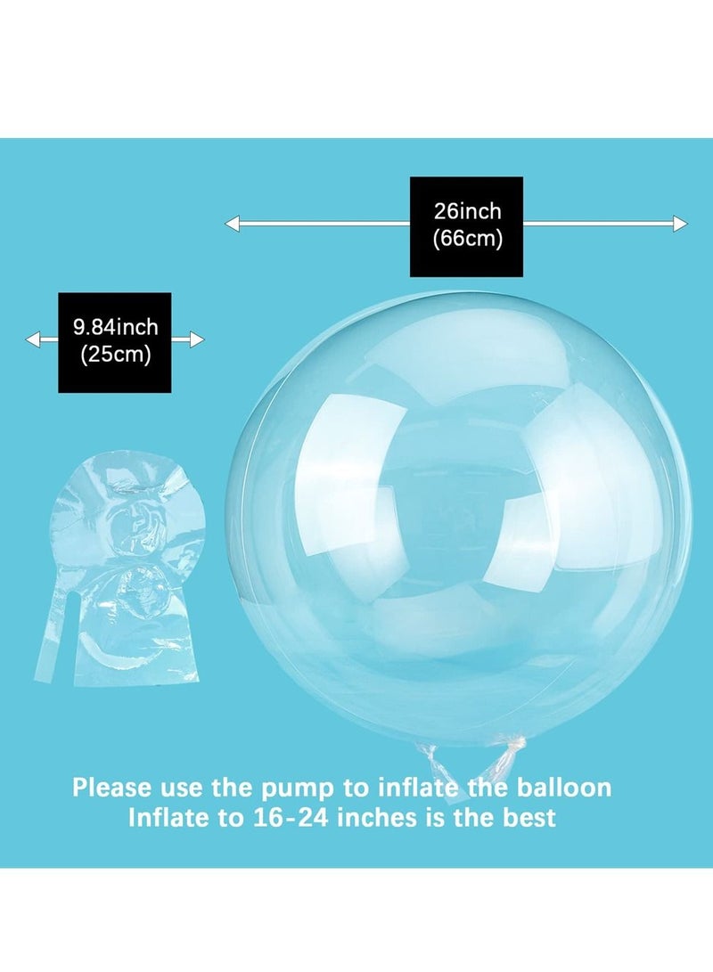 12 Pieces Bobo Balloons, Transparent Bubble Balloon for Stuffing, Praty Balloons Clean Valentine's Day Wedding Birthday Party Decorations (26 Inch)