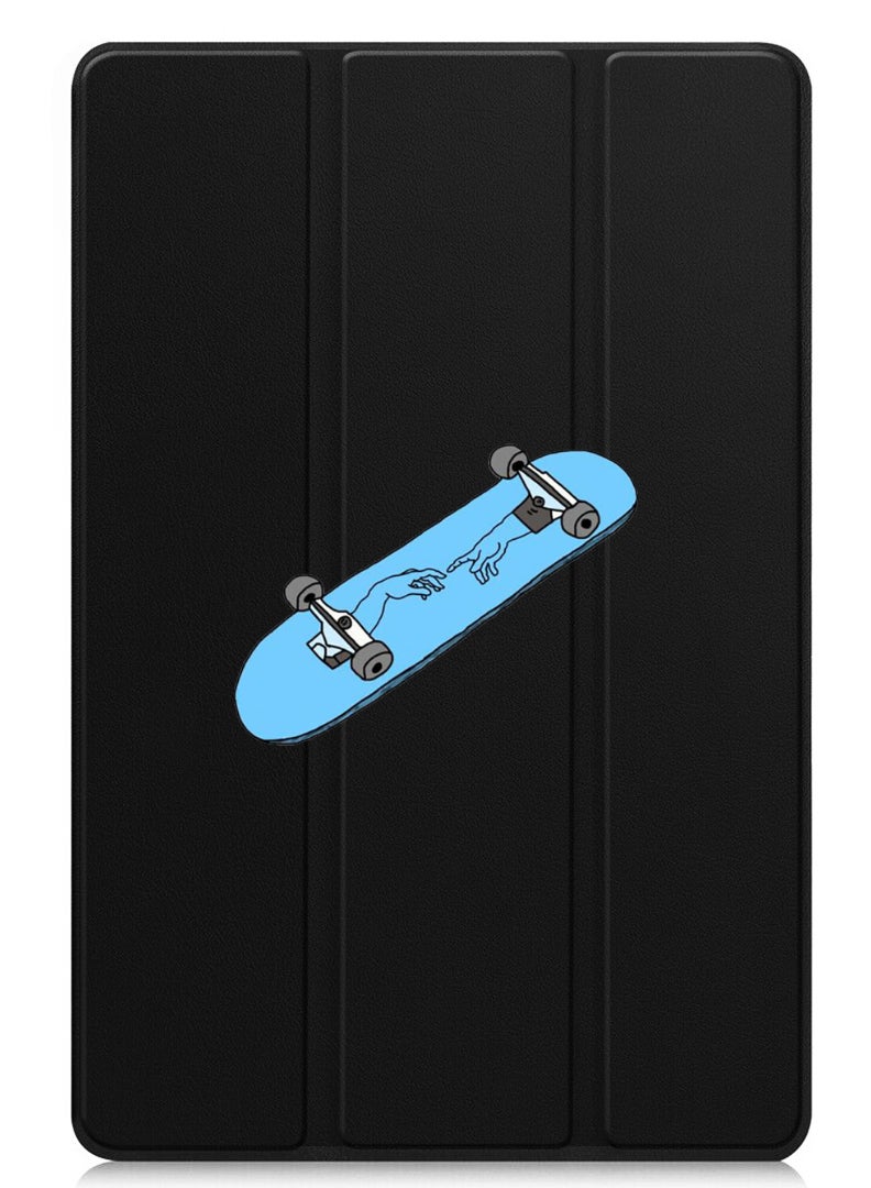Protective Flip Case For Apple iPad mini 7th Generation (A17 Pro 2024 / Mini 6 2021 6th Generation) With Trifold Stand Auto Wake Sleep Shockproof Cover Skate Board