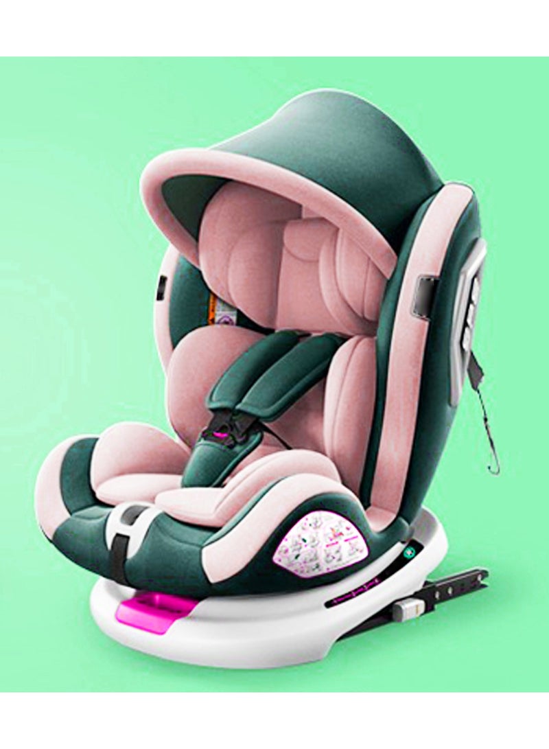 مقعد سيارة للأطفال مزود بنظام تثبيت أيزوفيكس وحزام علوي يدور بزاوية 360 درجة مناسب للفئة العمرية 0/1/2/3 حتى 12 عامًا - Image 1