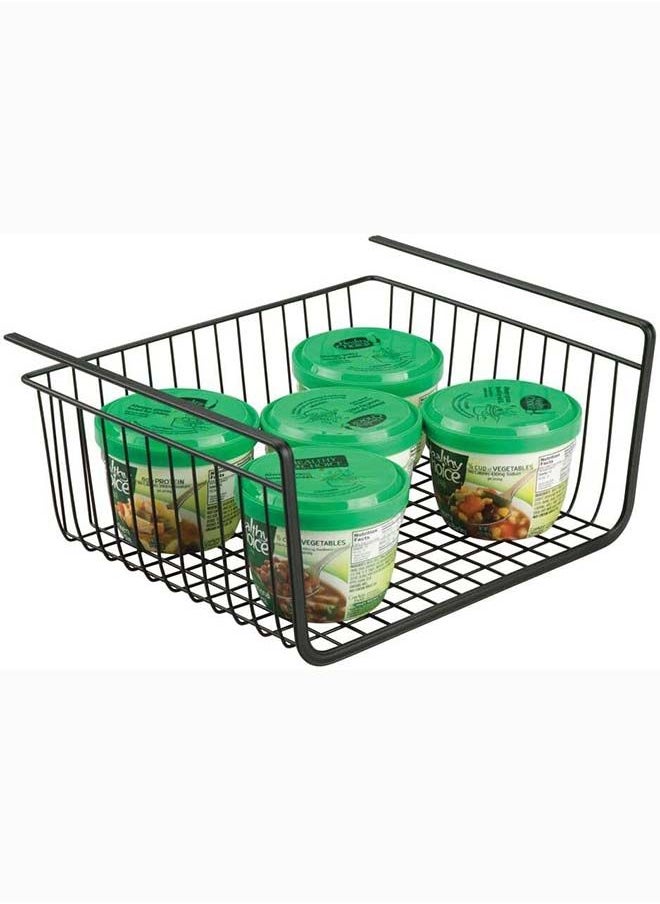 Under Shelf Basket 30cm Black Metal Wire Household Hanging Storage Bin Baskets with Open Front for Organizing Kitchen Cabinets, Cupboards, Pantries, Shelves, Desk, Bookshelf Pack of One - pzsku/Z614A3618549B0F58926CZ/45/_/1691415683/778d4438-dff7-4252-80b0-ea202a00bd48