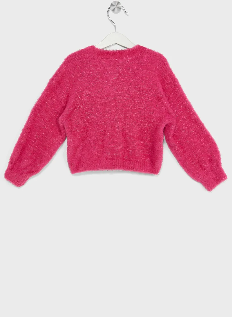 TOMMY HILFIGER Kids Glitter Cardigan