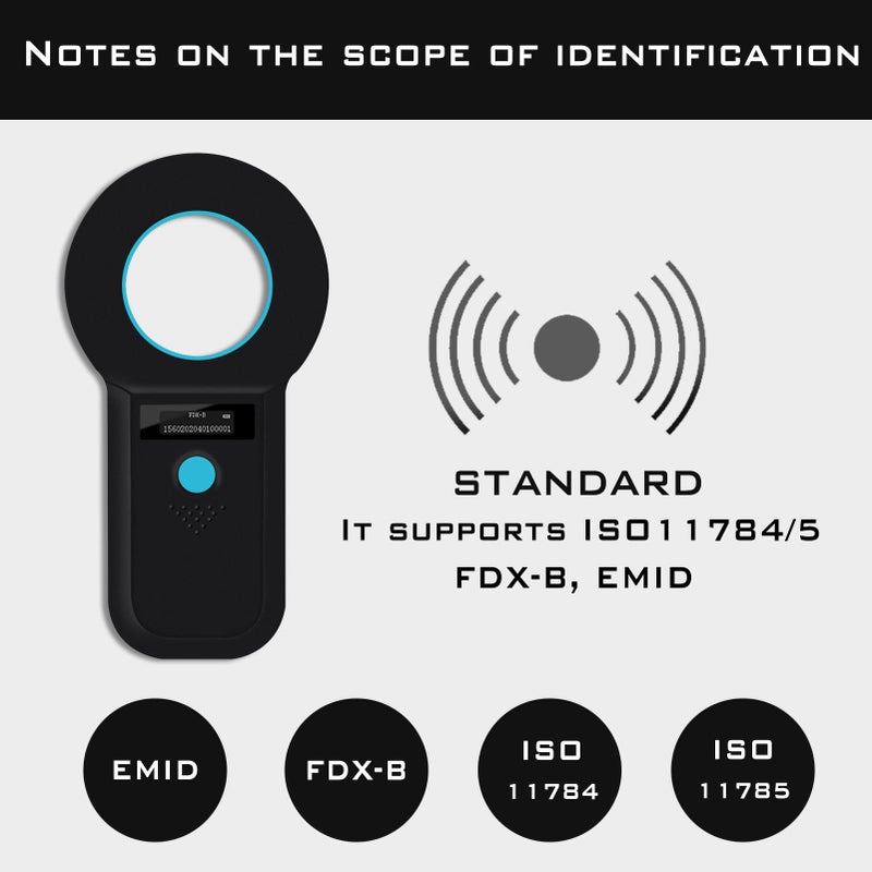 Smoostart Microchip Scanner, 1000 Records Increased Huge Data Storage Upload to PC, Scanning Distance and Speed Increase, Only Compatible with FDX-B/EMID (15/10) Digits Microchips - Image 3