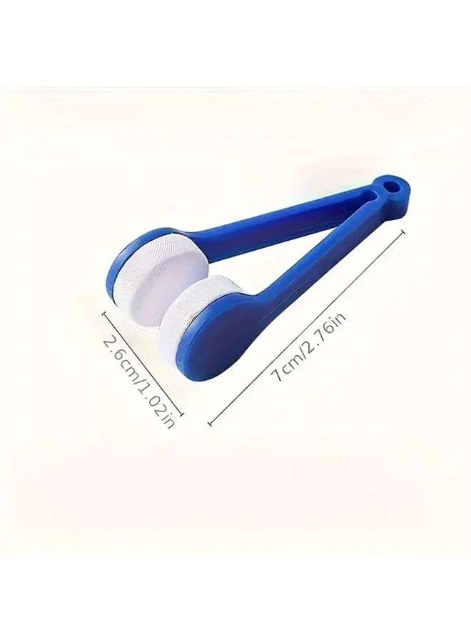 3pcs Eyewear Cleaning Set Portable Travel Microfiber Cloth And Double Sided Brush - Image 3