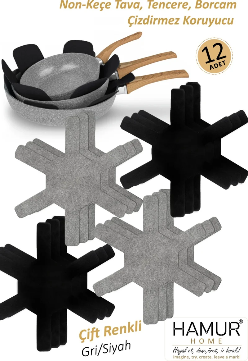هامور Dough Pot Pan Borcam Protector Non-Scratch Non Felt Set of 12 Scratch and Impact Resistant Protection
