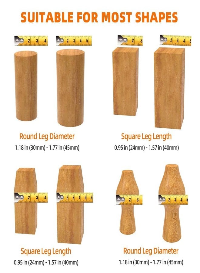Defflo 24 Pcs Silicone Chair Leg Floor Protectors, Felt Furniture Pads for Hardwood Floors, Rubber Chair Leg Protectors for Hardwood Floors, Covers for Wooden Floors (24) - Image 3