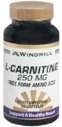 Windmill LCarnitine 250 mg Capsules 50 Count 3 Pack