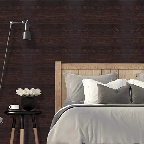 ELTON DIY Wall Paper/Wall Sticker Self Adhesive Waterproof for Living Room Bed Room Furniture Make Over Interior Exterior (45X300 CM) Mahogany - Image 5