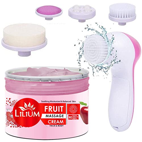 Lilium Fruit Face & Body Massage Cream & Multifunction 5in1 Massager (250g) - Image 1