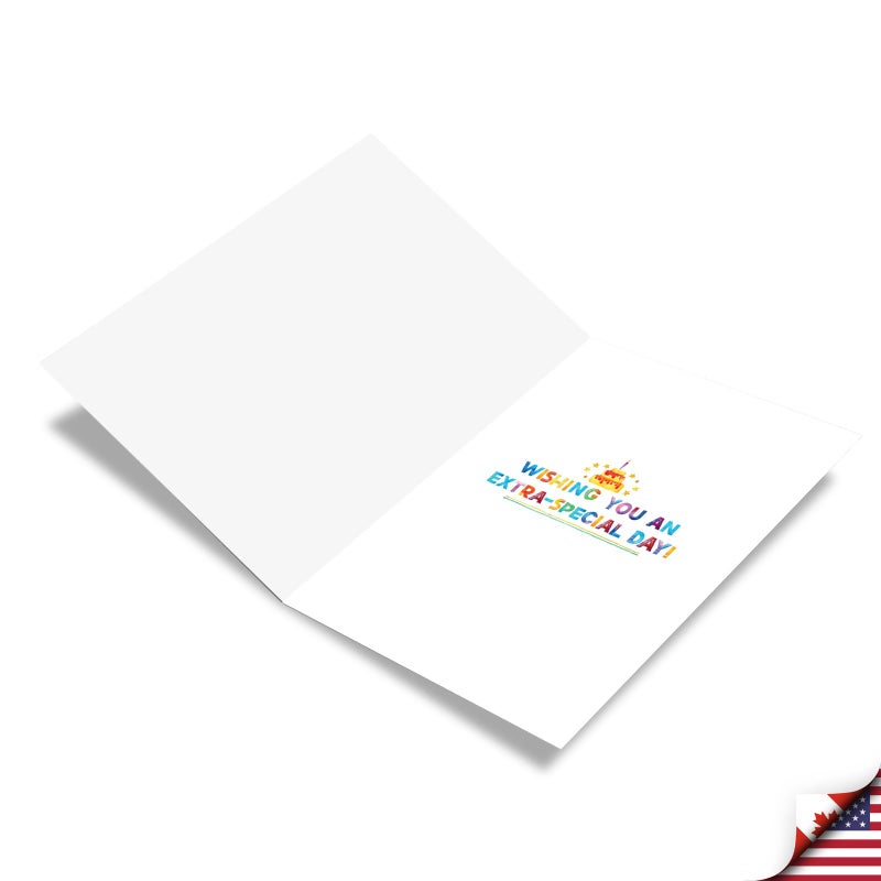 NobleWorks - Funny Happy Birthday to Best Boss Note Card with Envelope (4.63 x 6.75 Inch) - Watercolor Bday Greeting Card for Women and Men - Bday Celebration Notecard - Special Boss C9582BDG - Image 2