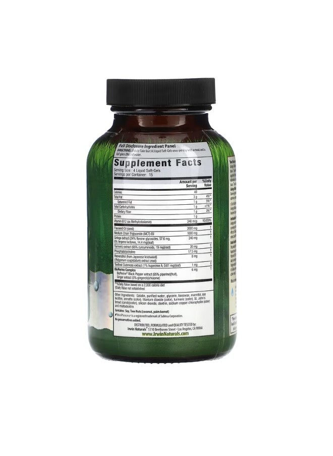 Irwin Naturals Ginkgo Biloba DoublePotency  60 Liquid SoftGels  - Image 2