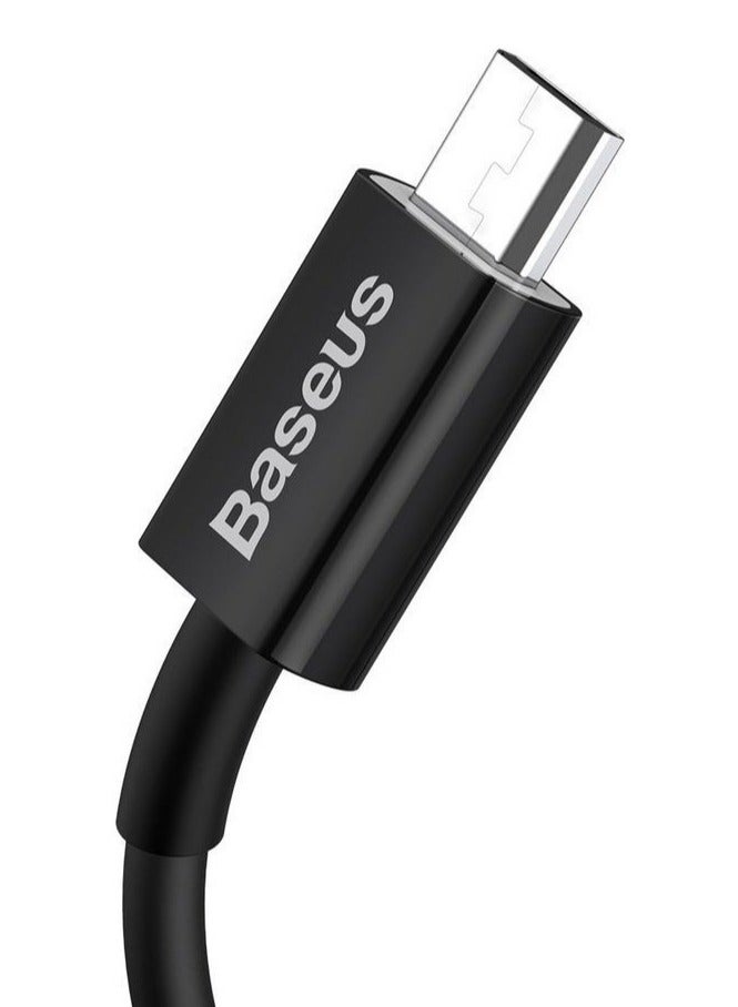 Baseus Superior Series Fast Charging Data Cable USB to Micro 2A 2m Black black - Image 3