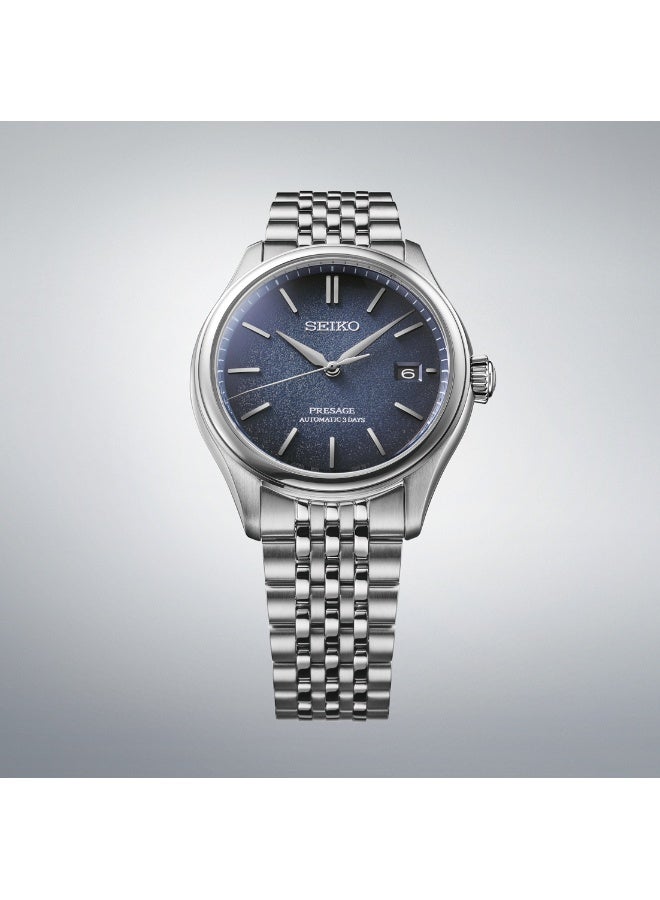 Seiko Presage SPB525J1 Men's Automatic Watch 40.2mm Blue Textured Dial Sapphire Crystal Stainless Steel 72 Hour Power Reserve Made in Japan - Image 2