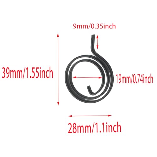 GWYAN 5 Pcs Black Lock Handle Return Spring Door LockHandle Replacement Spring Suitable for Repair and Replacement of Entrance Door Lock Chamber and Inner Door Handle Accessories - Image 2