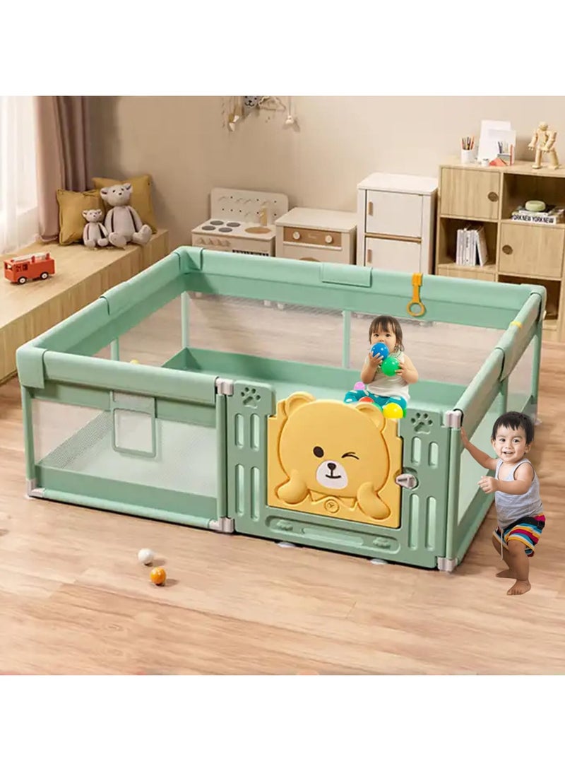 DubaiGallery Playpen for Babies Kids Play Yard with Balls Baby Play Mesh Play Area Toddlers Indoor and Outdoor Play Fence Upto 4 Yrs - Image 3