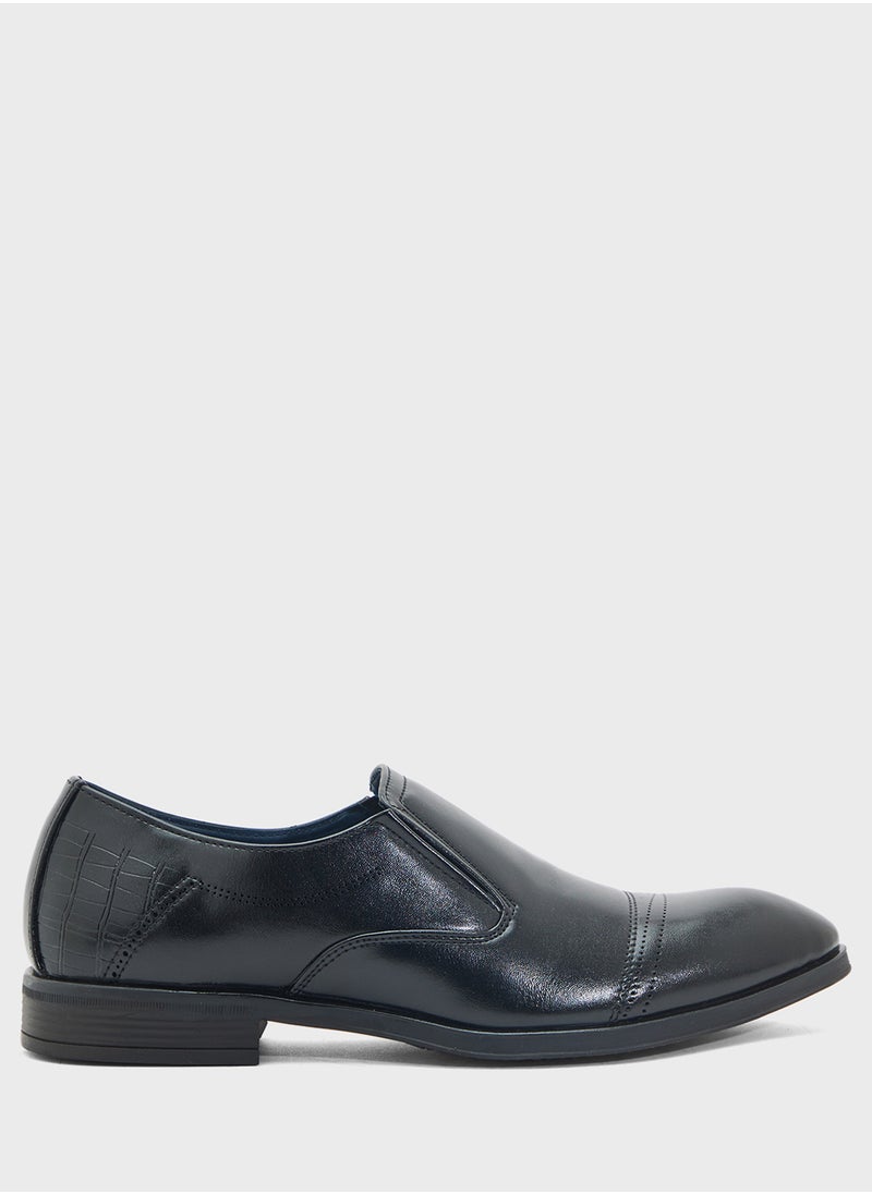 Robert Wood Classic Welt Detail Formal Slip Ons  - Image 1