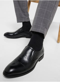 Robert Wood Classic Welt Detail Formal Slip Ons  - Image 5