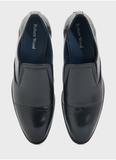 Robert Wood Classic Welt Detail Formal Slip Ons  - Image 4