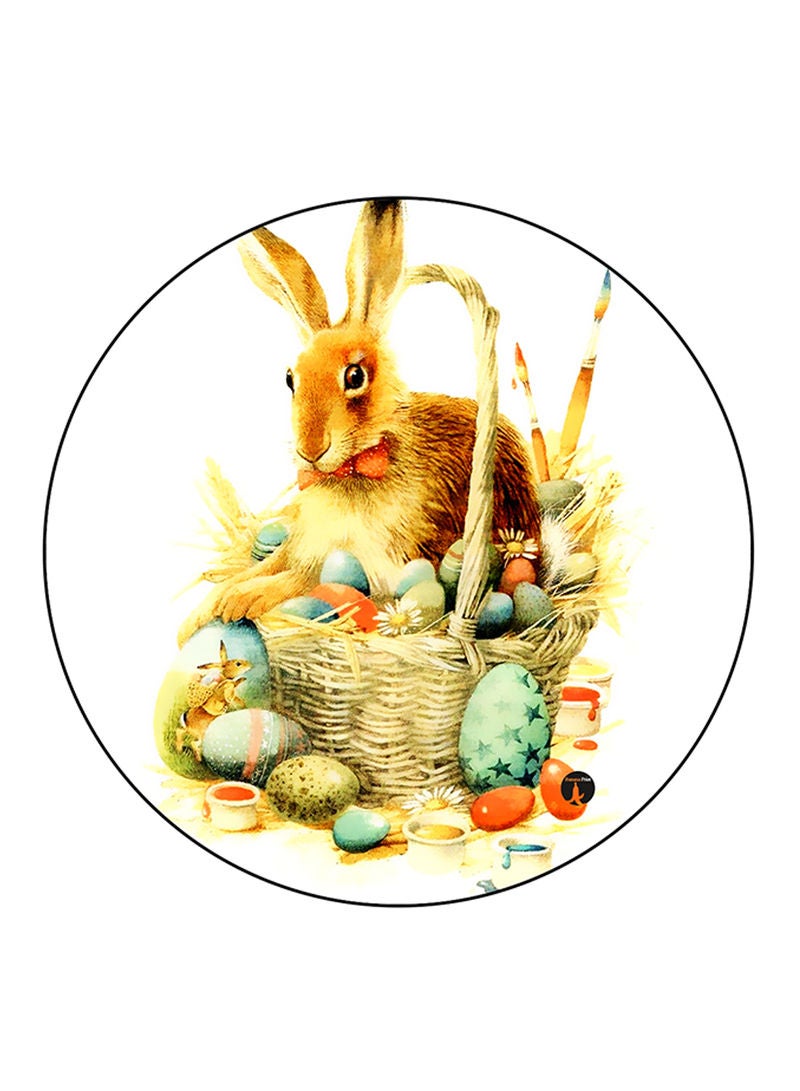 RKN Vintage Art Printed Fridge Magnet Round  Multicolour - Image 1
