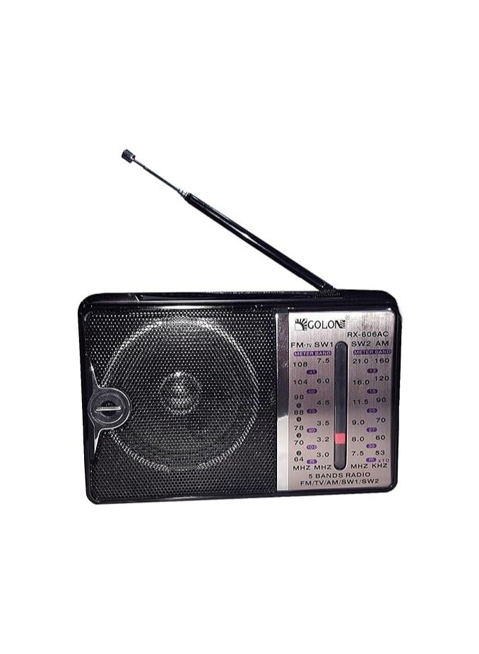 Golon Mini Classic Electric Radio - Black, high quality and pure sound - Image 2