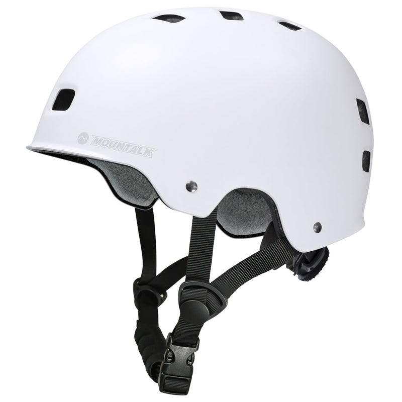 MOUNTALK Kids Bike Helmet for Age 5-8/8-14 Years Old,Scooter/Skateboard Helmet for Adult/Youth,Bicycle and Skate Helmet (Matte White) - Image 1