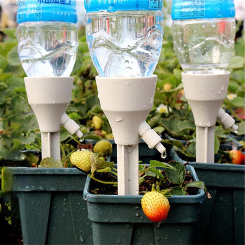 Cream Colored Plant Watering Spikes 3 Pieces Automatic Irrigation Adjustable Control Valve - Image 5