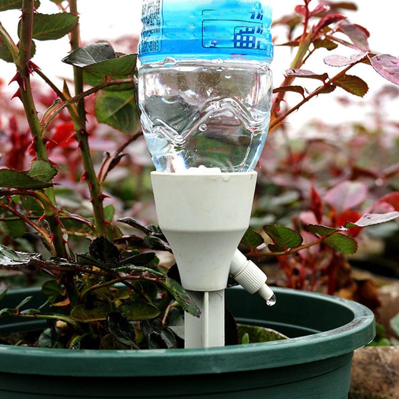 Cream Colored Plant Watering Spikes 3 Pieces Automatic Irrigation Adjustable Control Valve - Image 4