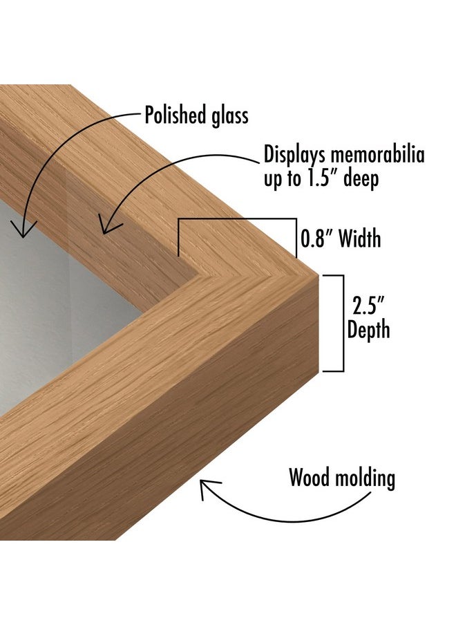 Americanflat 8.5X11 Shadow Box Frame In Dark Oak With Soft Linen Back Engineered Wood With Polished Glass Large Shadow Box Frame For Wall And Tabletop  - Image 4