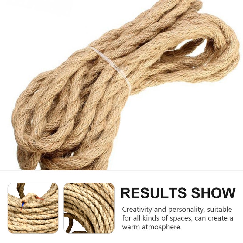 2 pcs Ceiling Hanging Hemp Rope Retro Style Hanging Rope Rope - Image 5
