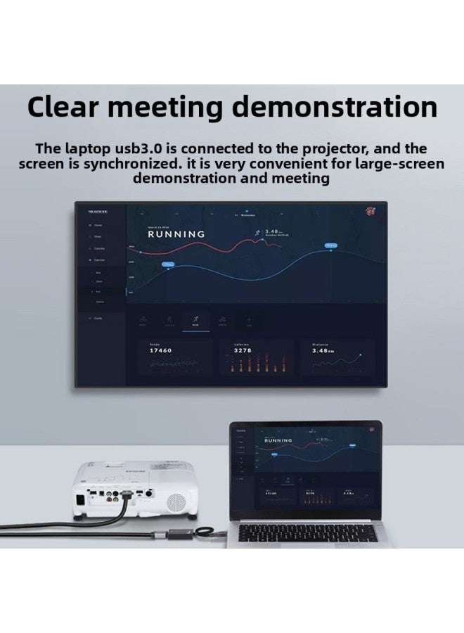 USB To HDMI To HDMI To External Graphics Notebook HD Video Adapter USB3.0 To HDMI Converter-Color:Usb To Hdmi ◆ (9132 Plan) Driver-free  - Image 3