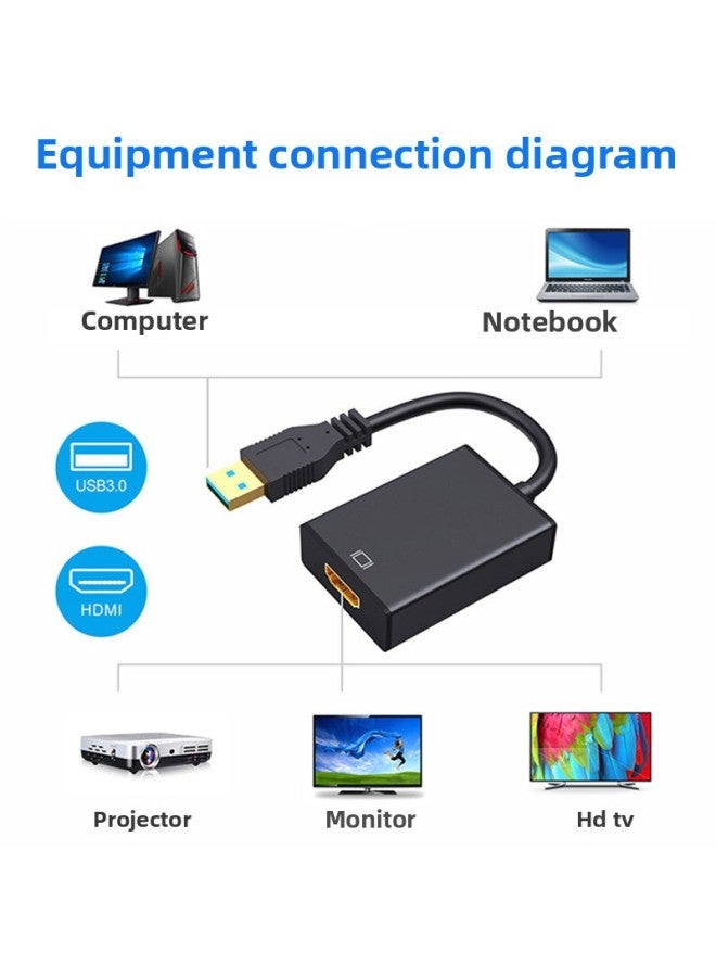 USB To HDMI To HDMI To External Graphics Notebook HD Video Adapter USB3.0 To HDMI Converter-Color:Usb To Hdmi ◆ (9132 Plan) Driver-free  - Image 4