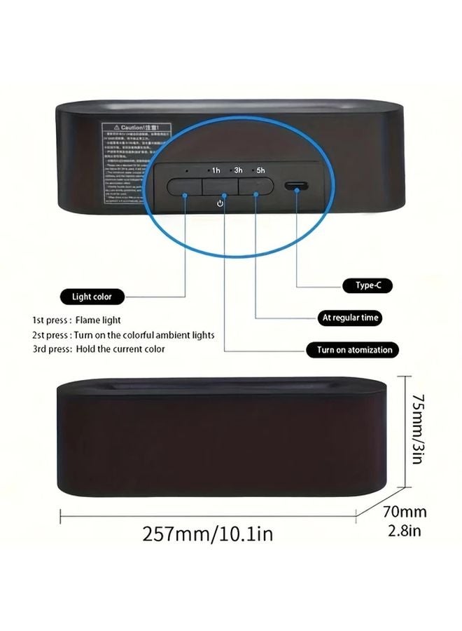 بلاك إس تي إن واي مرطب مزود بـ إل إي دي آر جي بي يعمل بالطاقة عبر يو إس بي مع لهب محاكى 5.07 أونصة للمكتب وغرفة النوم - Image 5